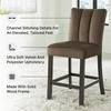 image:imageSignature Design by Ashley Zendalia Velvet Counter Height Barstool 2PackUpholsered Brown