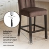 image:imageSignature Design by Ashley Zendalia Velvet Counter Height Barstool 2PackUpholsered Brown