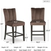 image:imageSignature Design by Ashley Zendalia Velvet Counter Height Barstool 2PackUpholsered Brown
