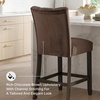 image:imageSignature Design by Ashley Zendalia Velvet Counter Height Barstool 2PackUpholsered Brown