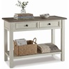 image:imageSignature Design by Ashley Bolanburg Farmhouse Sofa Console Table WhiteWhitewash