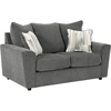 image:imageSignature Design by Ashley Gray Chenille Sofa Easy Assembly StairattGrey