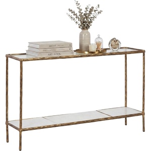 image:imageSignature Design by Ashley 52 Glass amp Marble Narrow Console Sofa Table