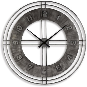 image:imageSignature Design by Ashley Ana Sofia 36 In Metal Wall Clock Antique Gray