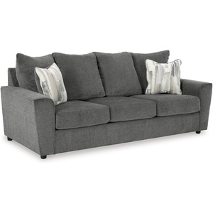 image:imageSignature Design by Ashley Gray Chenille Sofa Easy Assembly StairattDark Gray