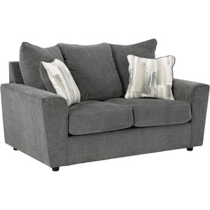 image:imageSignature Design by Ashley Gray Chenille Sofa Easy Assembly StairattGrey