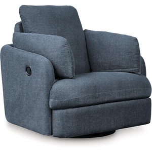 image:imageSignature Design by Ashley Modmax Contemporary Swivel Glider Nursery Recliner StainResistant NextGen Nuvella Performance Fabric Rocking Chair for Living Room Beige 42 WBlue