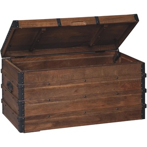 image:imageSignature Design by Ashley Storage Trunk Coffee Table Brown KettlebyDark Brown
