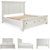 image:imageSignature Design by Ashley Bed Frame with Storage Lettner California KingAntique White