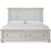 image:imageSignature Design by Ashley Bed Frame with Storage Lettner California KingAntique White