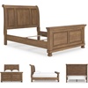 image:imageSignature Design by Ashley Bed Frame with Storage Lettner California KingBrown
