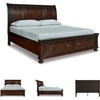 image:imageSignature Design by Ashley Bed Frame with Storage Lettner California KingDark Brown