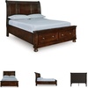 image:imageSignature Design by Ashley Bed Frame with Storage Lettner California KingDark Brown