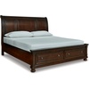 image:imageSignature Design by Ashley Bed Frame with Storage Lettner California KingDark Brown