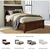 image:imageSignature Design by Ashley Bed Frame with Storage Lettner California KingDark Brown