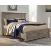 image:imageSignature Design by Ashley Bed Frame with Storage Lettner California KingLight Gray
