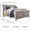 image:imageSignature Design by Ashley Bed Frame with Storage Lettner California KingLight Gray