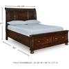 image:imageSignature Design by Ashley Bed Frame with Storage Lettner California KingRustic Brown