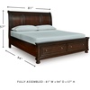 image:imageSignature Design by Ashley Bed Frame with Storage Lettner California KingRustic Brown