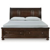 image:imageSignature Design by Ashley Bed Frame with Storage Lettner California KingRustic Brown