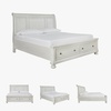 image:imageSignature Design by Ashley Bed Frame with Storage Lettner California KingWhitewash