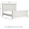 image:imageSignature Design by Ashley Bed Frame with Storage Lettner California KingWhitewash