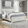 image:imageSignature Design by Ashley Bed Frame with Storage Lettner California KingWhitewash