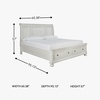 image:imageSignature Design by Ashley Bed Frame with Storage Lettner California KingWhitewash