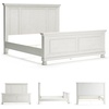 image:imageSignature Design by Ashley Bed Frame with Storage Lettner California KingWhitewash