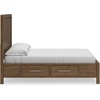 image:imageSignature Design by Ashley Cabalynn King Size Upholstered Bed Frame BeigeCalifornia King Panel Bed with Storage