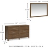 image:imageSignature Design by Ashley Cabalynn King Size Upholstered Bed Frame BeigeDresser and Mirror