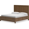 image:imageSignature Design by Ashley Cabalynn King Size Upholstered Bed Frame BeigeKing Panel Bed with Storage