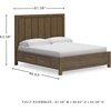image:imageSignature Design by Ashley Cabalynn King Size Upholstered Bed Frame BeigeKing Panel Bed with Storage
