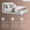 image:imageSignature Design by Ashley Cabalynn King Size Upholstered Bed Frame BeigeKing Upholstered Bed