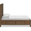 image:imageSignature Design by Ashley Cabalynn King Size Upholstered Bed Frame BeigeQueen Panel Bed with Storage