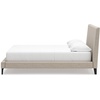 image:imageSignature Design by Ashley Cielden Contemporary King Upholstered Platform Bed with Low Profile Design Roll Slats Foundation or Box Spring Not Needed GrayGrey