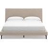image:imageSignature Design by Ashley Cielden Contemporary King Upholstered Platform Bed with Low Profile Design Roll Slats Foundation or Box Spring Not Needed GrayGrey