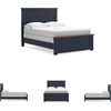 image:imageSignature Design by Ashley Kids Full Wood Panel Bed Frame Blue amp BrownFull