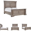 image:imageSignature Design by Ashley King Panel Bed with LED Lights Grayish BrownCalifornia King Panel Bed