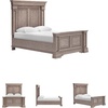 image:imageSignature Design by Ashley King Panel Bed with LED Lights Grayish BrownQueen Panel Bed