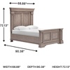 image:imageSignature Design by Ashley King Panel Bed with LED Lights Grayish BrownQueen Panel Bed