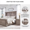 image:imageSignature Design by Ashley King Panel Bed with LED Lights Grayish BrownQueen Panel Bed