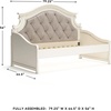 image:imageSignature Design by Ashley Realyn French Country Upholstered Tufted Day Bed Twin White amp Beige
