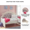 image:imageSignature Design by Ashley Realyn French Country Upholstered Tufted Day Bed Twin White amp Beige