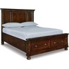 image:imageSignature Design by Ashley Bed Frame with Storage Lettner California KingRustic Brown