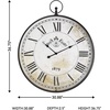 image:imageSignature Design by Ashley Augustina Traditional Round Metal Wall Clock 31 x 37 in Black