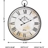 image:imageSignature Design by Ashley Augustina Traditional Round Metal Wall Clock 31 x 37 in Black