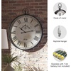 image:imageSignature Design by Ashley Augustina Traditional Round Metal Wall Clock 31 x 37 in Black
