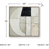 image:imageSignature Design by Ashley Bexlen Wall Art Set of 2 Abstract Canvas with Fabric Embellishments FourWay Hanging Modern Decor for Living Room or Dining Room Walls