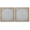 image:imageSignature Design by Ashley Bexlen Wall Art Set of 2 Abstract Canvas with Fabric Embellishments FourWay Hanging Modern Decor for Living Room or Dining Room Walls